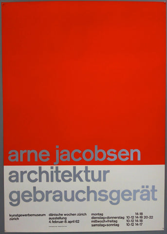 Link to  Arne Jacobsen Archiekture GebrauchsgeratSwitzerland 1962  Product
