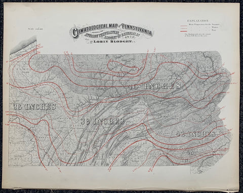 Link to  Climatological Map of PennsylvaniaU.S.A. C. 1872  Product
