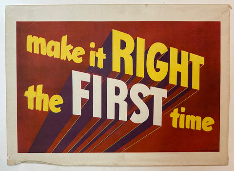 Link to  Make it Right the First Time General Cable PosterUSA, 1943  Product