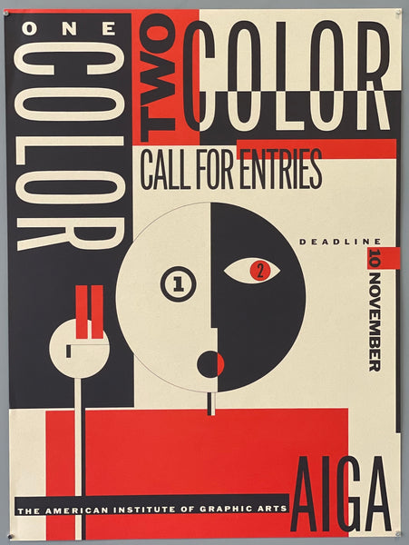 AIGA 'One Color Two Color' Poster – Poster Museum