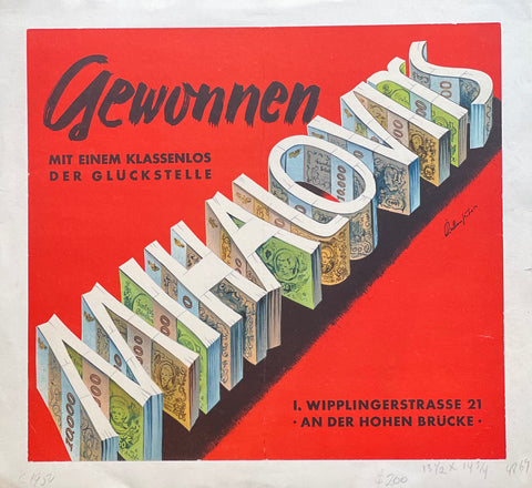 Link to  Gewonnen Mit Einem Klassenlos Der Gluckstelle ✓Austria, C. 1950s  Product