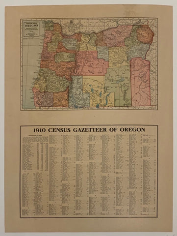 Link to  Census Gazetteer Of Oregon ✓USA, c. 1910  Product
