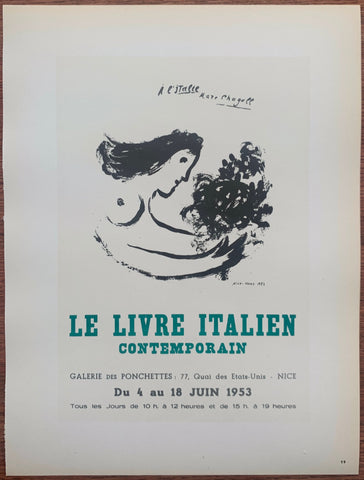 Link to  Chagall Le Livre Italien #19Lithograph, 1959  Product
