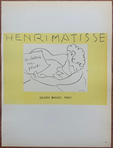 Link to  Matisse Galerie Maeght #38Lithograph, 1959  Product