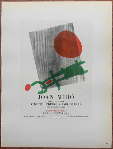 Link to  Miro Berggruen & Cie #55Lithograph, 1959  Product