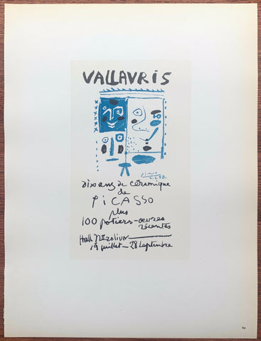 Link to  Picasso Vallauris #96Lithograph, 1959  Product
