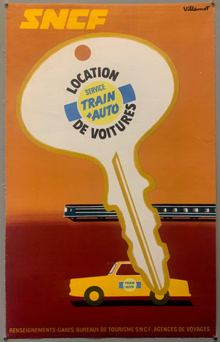 Link to  SNCF Location De Voitures Travel Poster ✓France, c. 1971  Product