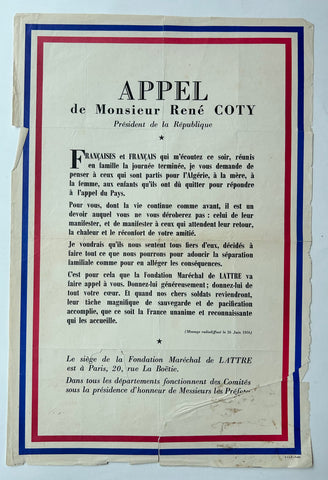 Link to  Appel de Monsieur René COTY PosterFrance, c. 1988  Product