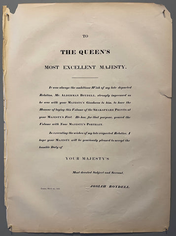 Link to  Josiah Boydell Letter to Queen Victoria1805  Product