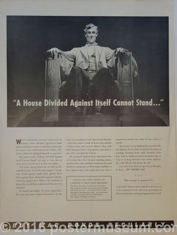 Link to  "A house divided against itself cannot stand..."USA - 1945  Product