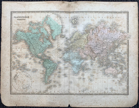 Link to  Planisphere Terrestre Map1860  Product
