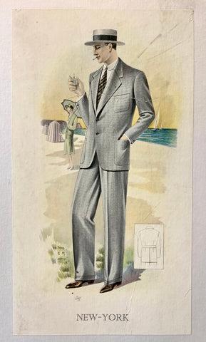 Link to  Man Lighting Cigarette Fashion PosterFrance, 1930.  Product