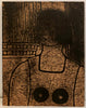 Muscled Man and Woman Staring, Double-Sided Woodblock