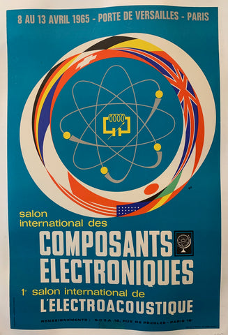 Link to  Composants Electroniques Poster ✓France, 1965  Product