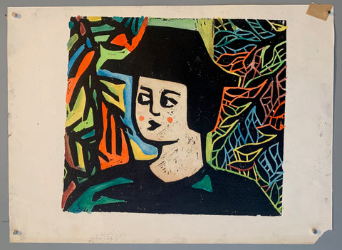 Link to  Man Wearing a Hat Woodblock PrintBrazil, c. 1964  Product