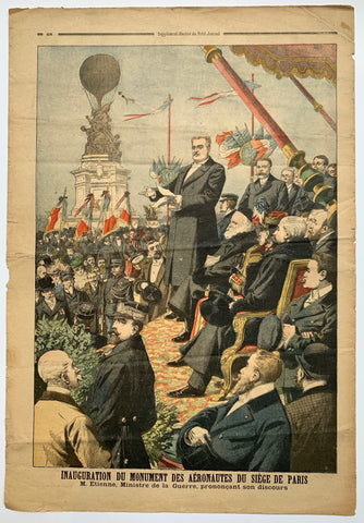 Link to  Le Petit Journal - "Inauguration du Monument des Aéronautes du Siège de Paris"France, C. 1900  Product