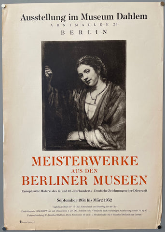 Link to  Meisterwerke aus den Berliner Museen PosterGermany, 1952  Product