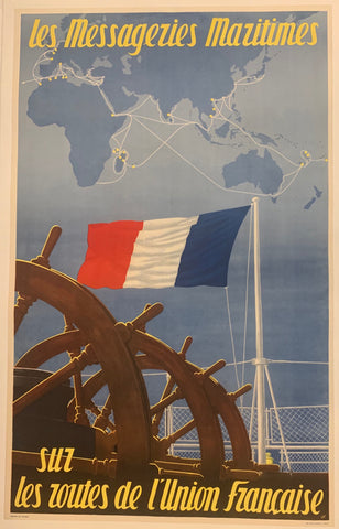 Link to  Messageries Maritimes Poster ✓France, c. 1960  Product