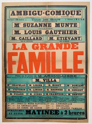 Link to  La Grande Famille ✓ SOLD 12/5France, C. 1905  Product