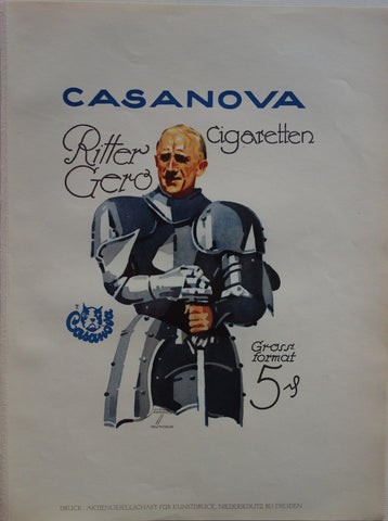 Link to  Casanova Ritter Gero CigarettenGermany c. 1926  Product