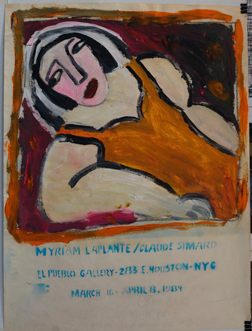 Link to  Myriam Laplante & Claude Simard Painting "Lady in Orange"France, 1984  Product