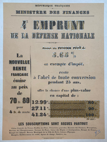 Link to  4e Emprunt de la Defense NationaleFrance, C. 1945  Product