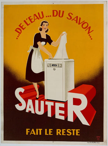 Link to  ...De L'eau ...du Savon... Sauter "Fait Le Reste"France, C. 1959  Product