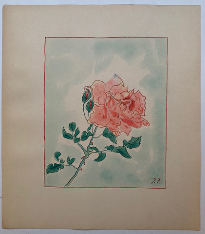 Link to  Pink Rose and Buds #14 ✓J.Z, c. 1930  Product