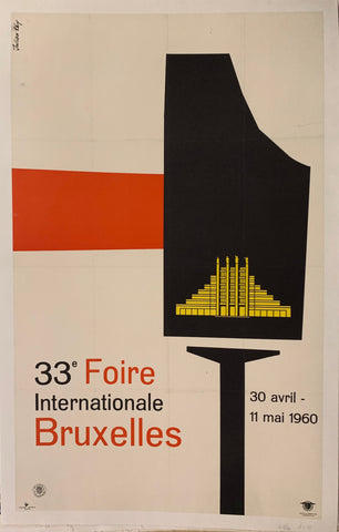 Link to  33e Foire Internationale Bruxelles Poster ✓Belgium, 1960  Product