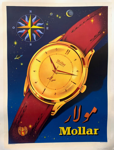 Link to  Mollar Watch Posterc. 1960  Product