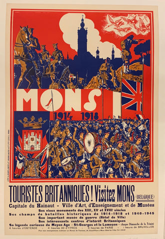 Link to  Touristes Britanniques! Poster  ✓Belgium, 1938  Product
