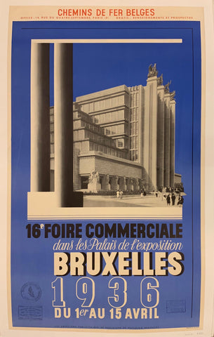 Link to  16e Foire Commerciale Poster ✓Belgium, 1936  Product