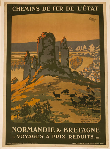 Link to  Normandie & Bretagne Poster ✓France, c. 1920  Product