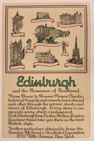 Link to  Edinburgh Poster ✓United Kingdom, 1930  Product