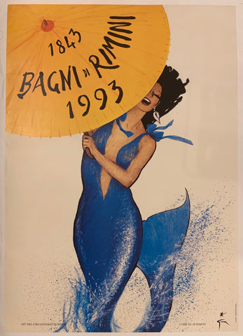 Link to  Bagni di Rimini Travel Poster ✓Italy, 1993  Product
