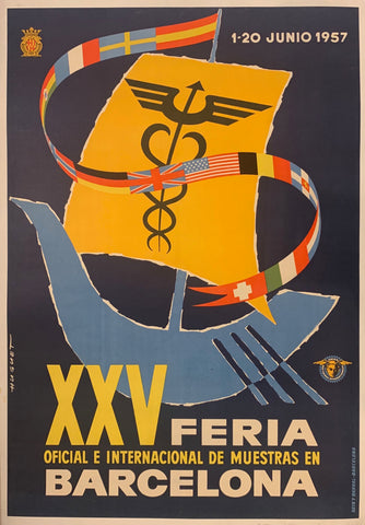 Link to  XXV Feria Oficial E Internacional De Muestras En Barcelona Poster ✓Spain, 1957  Product