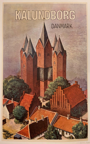 Link to  Kalundborg Danmark Travel Poster ✓Denmark, 1958  Product