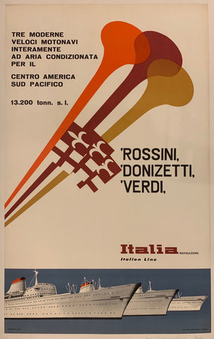 Link to  Rossini, Donizetti, Verdi Travel Poster ✓Italy, c. 1960  Product