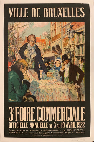 Link to  Ville De Bruxelles Foire Poster ✓Belgium, c. 1922  Product