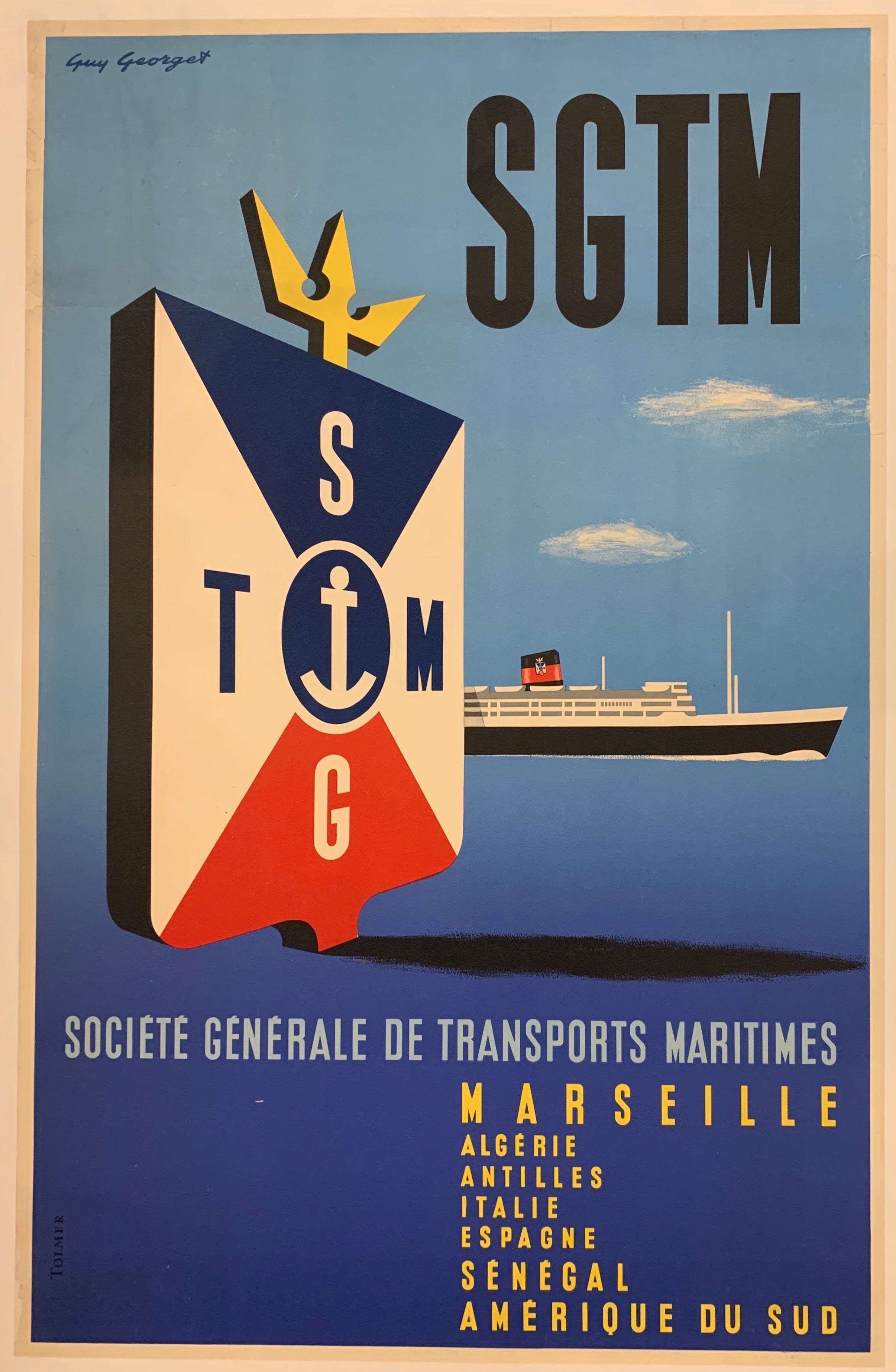 Societe Generale De Transports Maritimes Poster