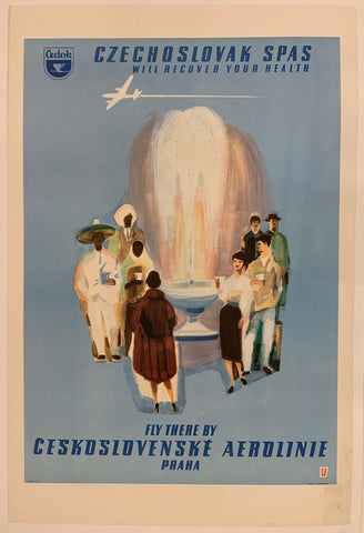 Link to  Czechoslovak Spas Travel Poster ✓Czechia, c. 1955  Product