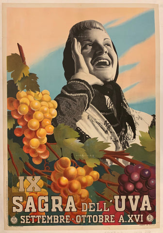 Link to  Sagra Dell'Uva Poster ✓Italy, c. 1938  Product
