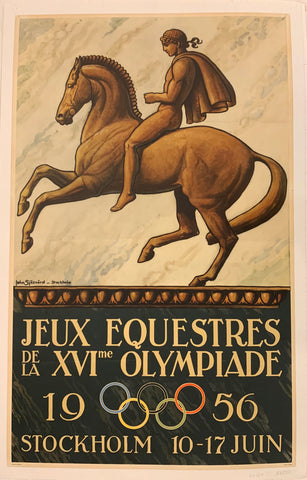 Link to  Jeux Equestres XVI Olympiade Poster ✓Sweden, 1956  Product