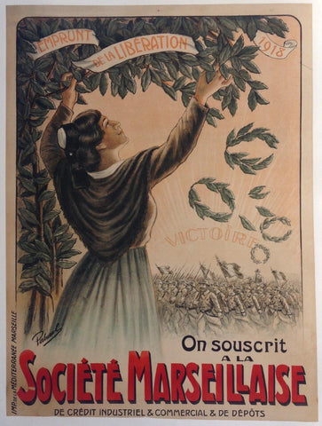 Link to  Emprunt de la Liberation 1918 -- On souscrit a la Societe Marseillaise de Credit Industriel & Commercial & de DepotsFrance, 1918  Product