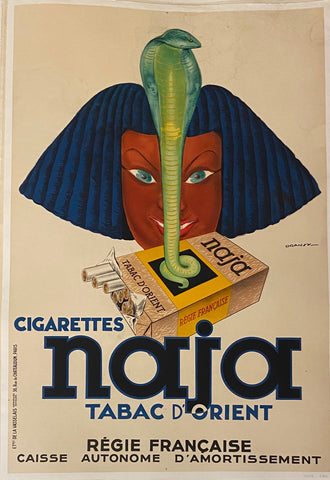 Link to  Cigarettes NajaFrench Poster, 1932  Product