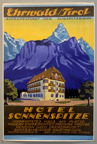 Link to  Hotel Sonnenspitze PosterGermany, c. 1930s  Product