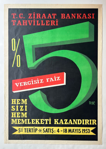 Link to  1953 Turkish Bank PosterTürkiye, 1953  Product