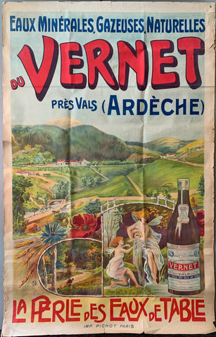 Link to  Eaux Minérales du Vernet PosterFrance, c. 1900  Product