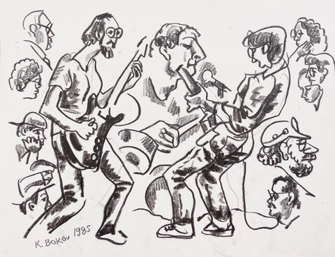 Link to  Rock Band Konstantin Bokov Charcoal DrawingU.S.A, 1985  Product