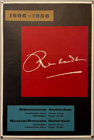 Link to  Rembrandt Exhibition PosterNetherlands, 1956  Product